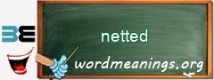 WordMeaning blackboard for netted